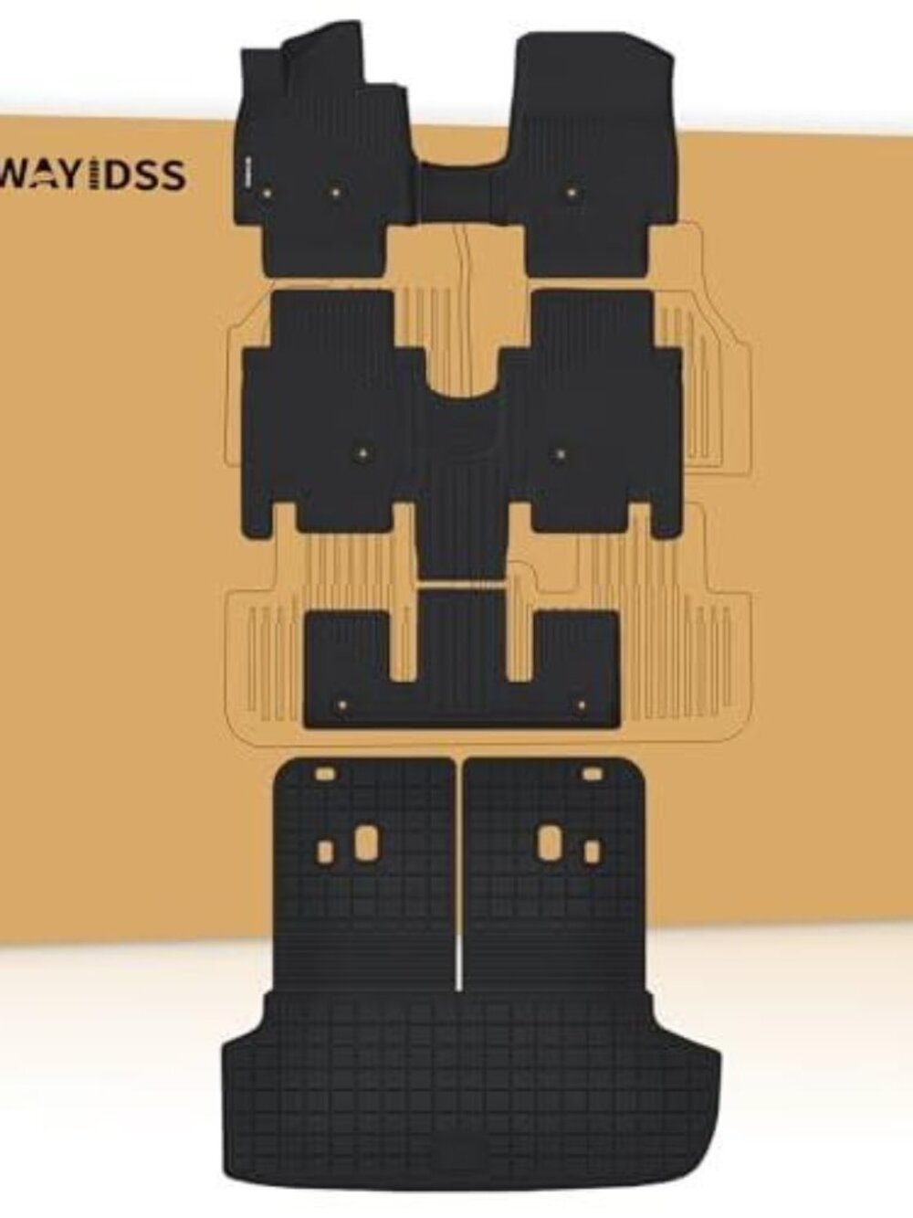 WAYIDSS Floor Mats for 2026 Hyundai Ioniq 9 6-Seater & Foldable Large Cargo Mat,